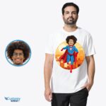 Customizable Blue Superhero T-Shirt for Men – Personalized Superdad Tee Customizable Short sleeve tees men www.customywear.com 10