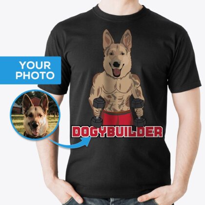 Custom Bodybuilder Dog T-Shirt – Personalized Gym Lover Tee Pet www.customywear.com