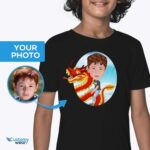 Custom Boys Dragon Riding Shirt – Personalized Youth Fantasy Tee Boy's T-shirts www.customywear.com 5