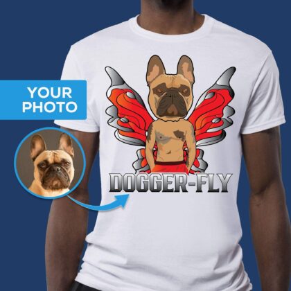 Angel Dog Butterfly Custom T-Shirt | Personalized Pet Portrait Tee Pet www.customywear.com