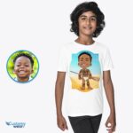 Custom Caveman Youth Boy Shirt | Personalized Ancient African Kids Tee Boy's T-shirts www.customywear.com 7