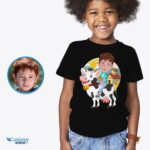 Custom Cow Riding Boy Shirt | Personalized Cowboy Kids Tee Boy's T-shirts www.customywear.com 8