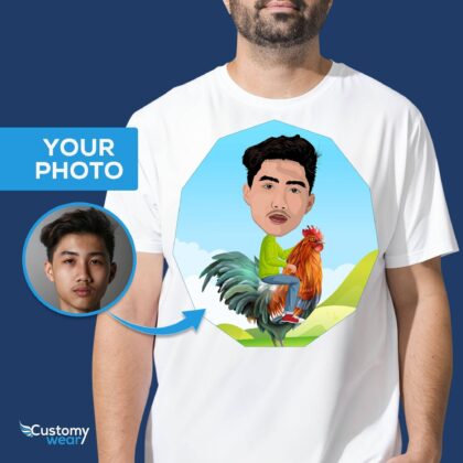 Transform Your Photo into Custom Caveman Shirt for Men – Personalized Tee Country www.customywear.com 12