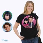 Custom Couples Portrait Tee – Personalized Caricature Vector Art Shirt Customizable Couple short sleeves www.customywear.com 8