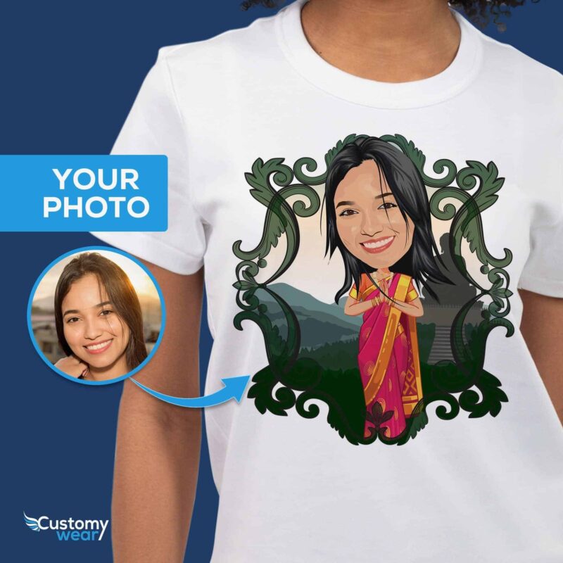 Custom Traditional Indian Dress T-Shirt – Personalized Photo Tee for Travel Enthusiasts Custom Gifts - Indian Culture www.customywear.com 5