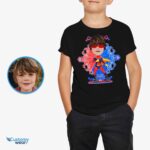 Personalized Superhero Custom T-Shirt – Turn Your Photo into a Superboy Tee Boy's T-shirts www.customywear.com 7