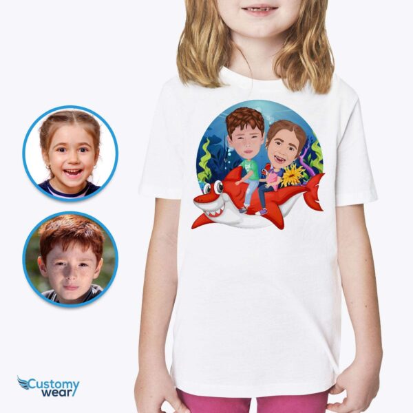 Custom Baby Shark Siblings Shirt | Personalized Whale Shark Tee All Boys Tees www.customywear.com 2