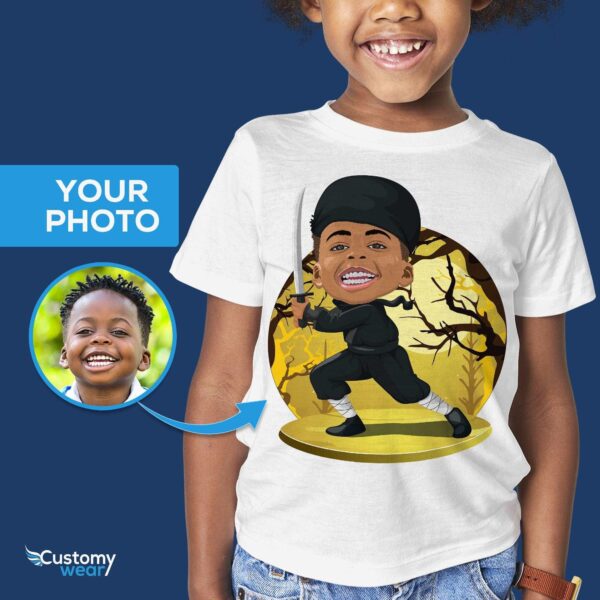 Transform Your Kid’s Photo into a Custom Boys Ninja T-Shirt – Ask Me About My Ninja Disguise Shirt All Boys Tees www.customywear.com