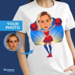 Custom Cheerleader Gifts – Personalized Cheerleader Girl Caricature Shirt T-shirts for Women www.customywear.com 7