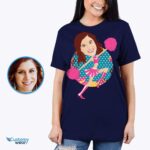 Custom Cheerleader Shirts – Transform Your Photo into Personalized Caricature Tee T-shirts for Women www.customywear.com 8