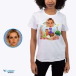 Custom Chicken Shirt – Transform Your Photo into Crazy Chicken Lady Tee Customizable Women short sleeves www.customywear.com 8