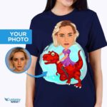 Custom Dinosaur Shirt for Women – Personalized Girly Dinosaur Tee Custom Gifts - Dinosaur Ride www.customywear.com 7