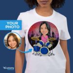 Custom Drummer Photo T-Shirt – Personalized Music Gift Custom Gifts - Drummers www.customywear.com 7