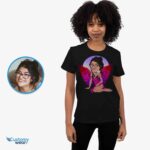 Personalized Angelic Portrait T-Shirt – Transform Your Photo into a Custom Masterpiece Customizable Women short sleeves www.customywear.com 8