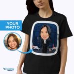 Personalized Pilot Portrait T-Shirt – Transform Your Photo into Custom Aviation Tee Customizable Women short sleeves www.customywear.com 7