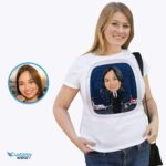 Personalized Pilot Portrait T-Shirt – Transform Your Photo into Custom Aviation Tee Customizable Women short sleeves www.customywear.com 10