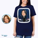 Personalized Pilot Portrait T-Shirt – Transform Your Photo into Custom Aviation Tee Customizable Women short sleeves www.customywear.com 9