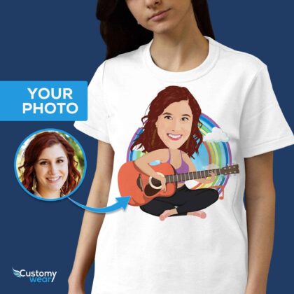 Custom Guitar Player Personalized T-Shirt – Capture Your Passion T-shirts for Women www.customywear.com 12