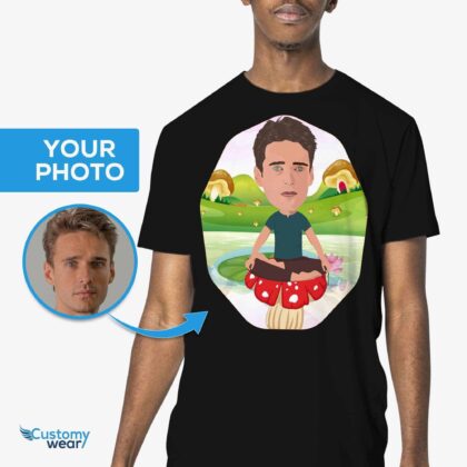 Personalized Mushroom Tee – Transform Your Photo into Wearable Art Men www.customywear.com