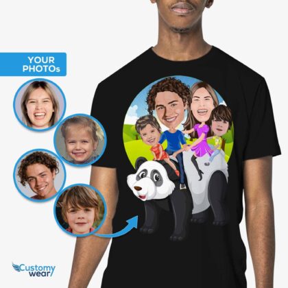 Create Your Personalized Panda Family Shirt | Custom Portrait Tee Custom Gifts - Panda Ride www.customywear.com 2