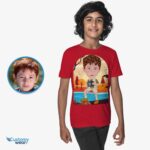 Personalized Photographer Youth T-Shirt | Custom Photo Print Tee Boy's T-shirts www.customywear.com 6