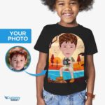 Personalized Photographer Youth T-Shirt | Custom Photo Print Tee Boy's T-shirts www.customywear.com 5