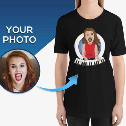 Personalized Piano Player T-Shirt | Custom Music Tee Music www.customywear.com