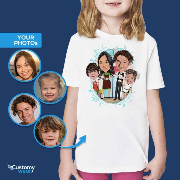 Personalized Family Server T-Shirts | Custom Cartoon Portrait Tees All Boys Tees www.customywear.com