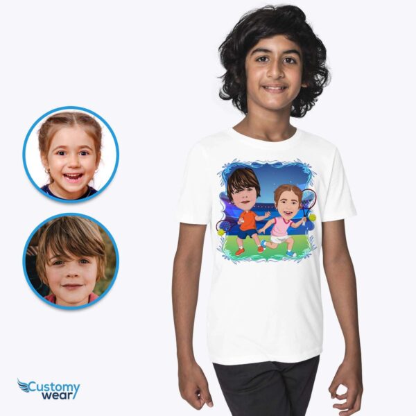 Personalized Tennis Sibling Tees | Custom Youth Tennis Gifts All men tees www.customywear.com 2