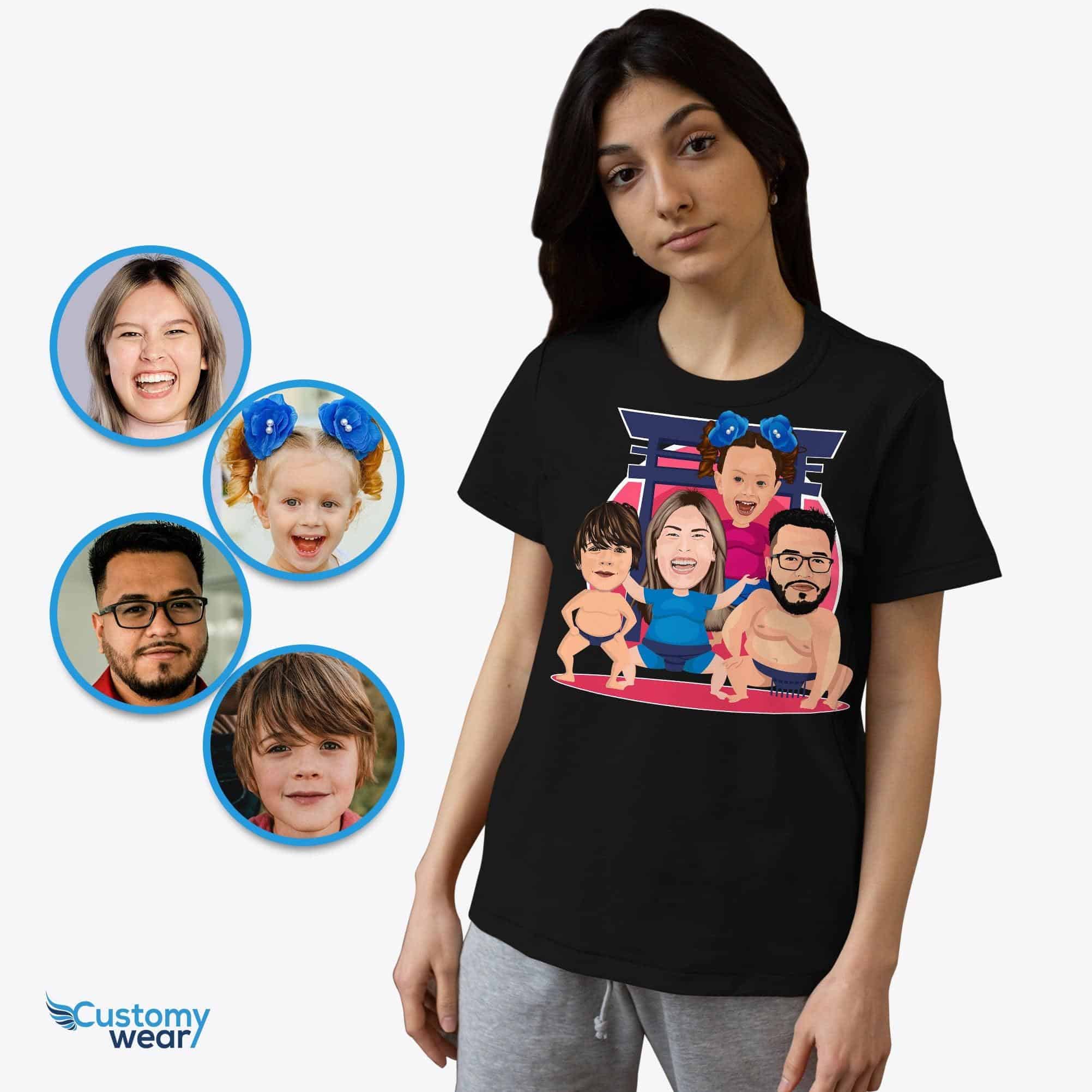 Create Lasting Memories with Your Personalized Sumo Family Tee | Japanese Harajuku Shirt Adult shirts www.customywear.com 2