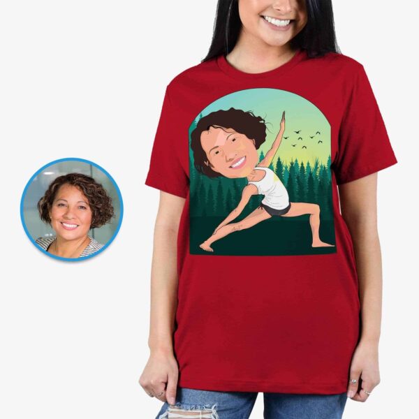 Personalized Yoga Shirt for Women | Custom Yoga Illustration Tee Adult shirts www.customywear.com 2