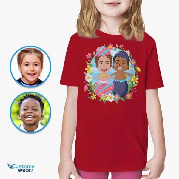 Personalized Easter Eggs Youth T-Shirt | Sibling Matching Tees Axtra - ALL vector shirts - male www.customywear.com 2