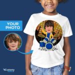 Custom Drummer Boy T-Shirt | Transform Your Photo into Personalized Music Tee