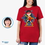 Custom Female Superhero T-Shirt – Personalized Heroic Women’s Gift Custom Gifts - Superhero original red www.customywear.com 8