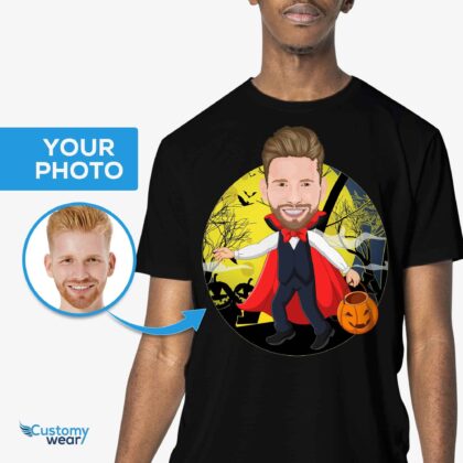 Custom Funny Pumpkin T-Shirt for Men – Personalized Halloween Costume Tee Halloween www.customywear.com