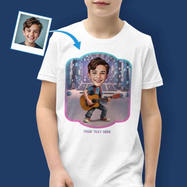 Guitar Print Shirt – Custom Guitar T-Shirt for Boys Axtra - Ai guitar www.customywear.com