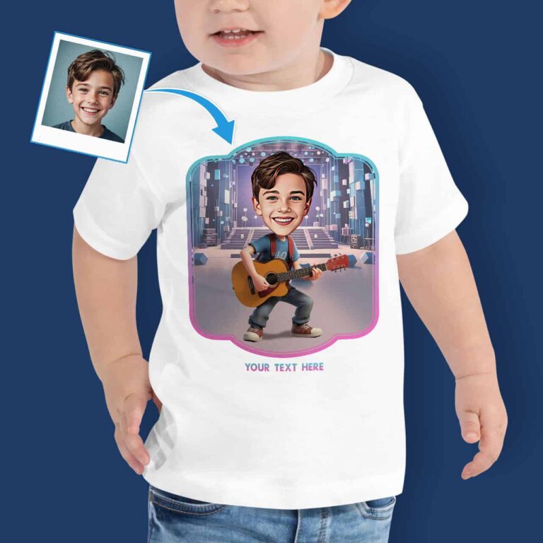 Guitar Print Shirt – Custom Guitar T-Shirt for Boys Axtra - Ai guitar www.customywear.com 13