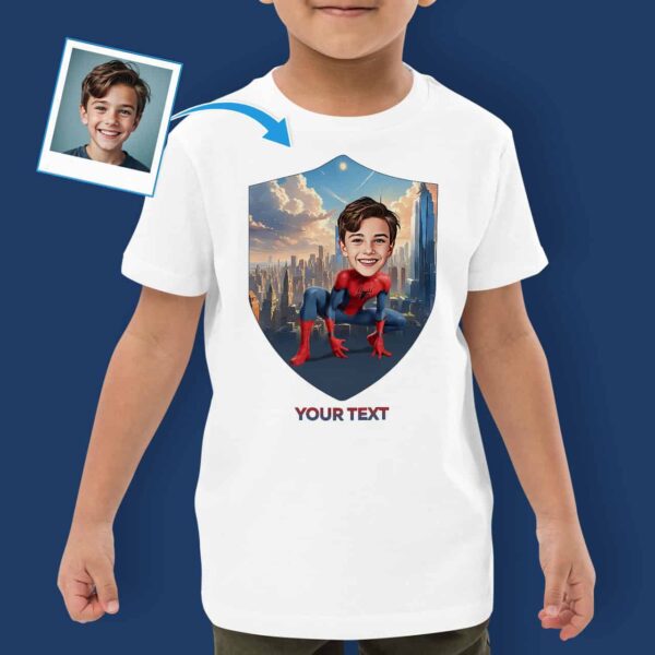 Youth Superhero T-Shirt – Personalized Spider Superhero Clothing Axtra - Ai Spiderman www.customywear.com