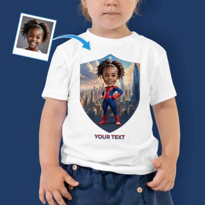 Custom T-Shirt for Toddler Girl – Custom Image Spider Superhero Shirt Custom Gifts - Spiderman www.customywear.com