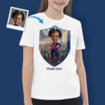 Custom T-Shirt for Girls – Custom Art Spider Superhero Shirt Axtra - Ai Spiderman www.customywear.com 3