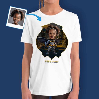 Youth Girl Superhero T-shirt – Custom Superhero Tee Custom Gifts - Batman www.customywear.com