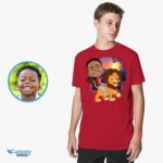 Custom Lion Riding Boy Shirt | Personalized Jungle King Adventure Tee Boy's T-shirts www.customywear.com 8