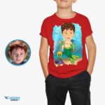 Personalized Mermaid Boy Ocean T-Shirt | Custom Underwater Adventure Tee Boy's T-shirts www.customywear.com 7