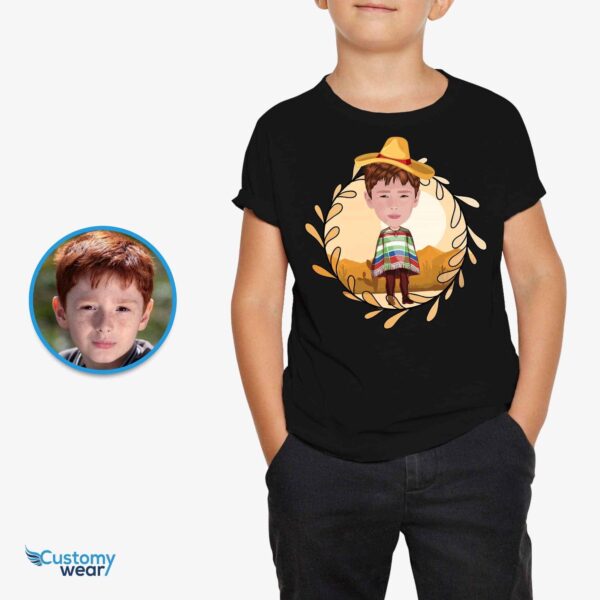 Custom Mexican Culture Boy Shirt | Personalized Latin Gift Boy's T-shirts www.customywear.com 2