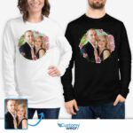 Valentine’s Day Gifts Online Delivery: Long Sleeve Floral Art Unisex T-Shirt for Girlfriend and Wife Custom Gifts - Floral Design www.customywear.com 8