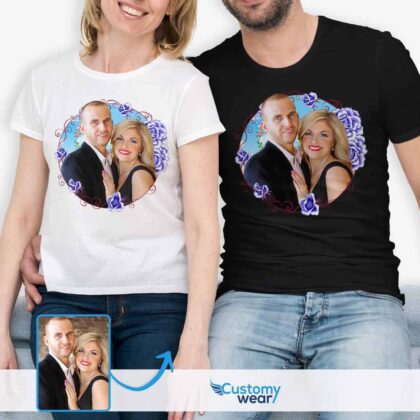 Long Distance Relationship Gift: Custom Matching Tees for Girlfriend and Boyfriend Couple www.customywear.com