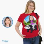 Custom Panda Riding Woman Shirt | Personalized Animal Tee Custom Gifts - Panda Ride www.customywear.com 9