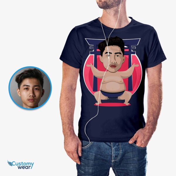 Personalized Sumo T-Shirt | Custom Japanese Wrestler Tee Customizable Short sleeve tees men www.customywear.com 2