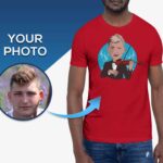 Personalized T-Shirt Men Photo Portrait | Classy Violinist Custom Tee