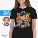 Custom Police Girl Shirt – Personalized Youth Tee with Your Photo Custom Gifts - Police Officer www.customywear.com 6